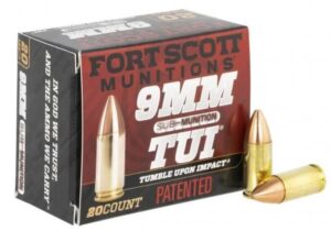 9mm Subsonic SCS TUI 125gr 20/Bx