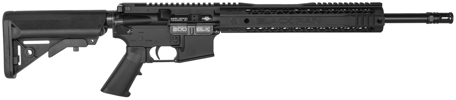 Black Rain BROSPEC15300BLK Spec15 300 Blackout 16" 30+1 Black Hard Coat Anodized Enhanced G.I. Sopmod Stock