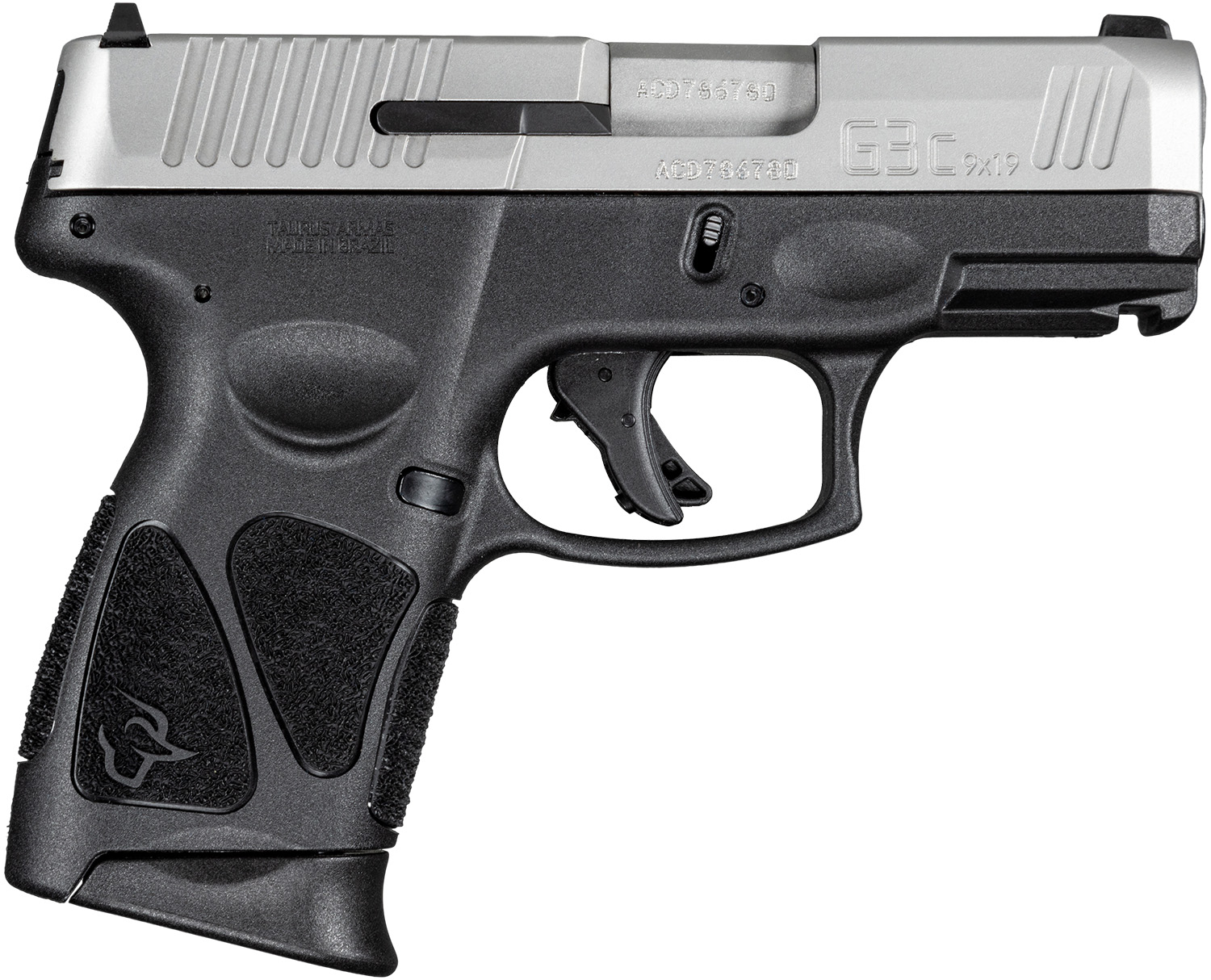 Taurus 1G3C9392X10 G3C Compact Frame 9mm Luger 10+1 3.26" Matte Stainless Steel Barrel, Matte Serrated Stainless Steel Slide, Black Polymer Frame w/Picatinny Rail, Black Polymer Grip, Right Hand