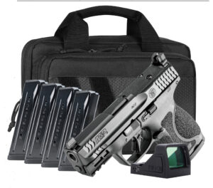 M&P9 M2.0 Compact Bundle, 3.6" Barrel, OR, NTS, Viridian RFX11, Savior Specialist Bag, Black, (5)15-rd