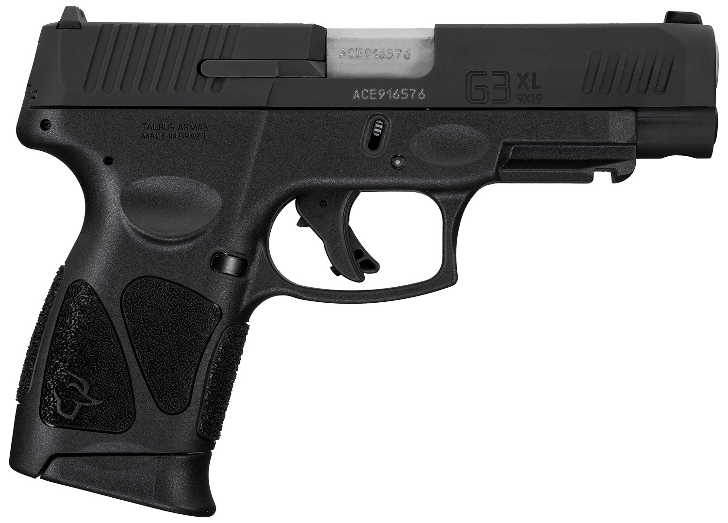 Taurus 1G3XLSR904110 G3XL Compact Frame 9mm Luger 10+1 4" Matte Stainless Steel Barrel, Matte Black Tenifer Serrated Steel Slide, Black Polymer Frame w/Picatinny Rail, Black Polymer Grip