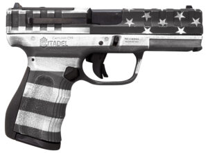Citadel CITCP9USG Centurion CP9 Compact 9mm Luger 14+1 4" Black Steel Barrel, American Flag Gray Cerakote Optic Ready/Serrated Slide, Polymer Frame & Grip