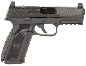 FN 66101379 510 MRD Full Size 10mm Auto 15+1, 4.10" Black Target Crown Steel Barrel, Black PVD Optic Cut/Serrated Steel Slide & Polymer Frame w/Picatinny Rail, Ambidextrous