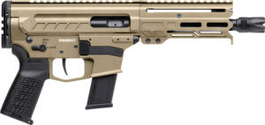 CMMG 45A4C0FCT Dissent MKG 45 ACP 13+1 6.50" Black Nitride Medium Taper Threaded Barrel, CMMG 5.5" M-LOK Handguards, Coyote Tan Cerakote Aluminum Picatinny Rail Receiver, CMMG Zeroed Grips