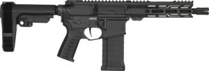 CMMG 54AE10FAB Banshee MK4 5.7x28mm 32+1, Black Nitride Medium Taper Threaded Barrel, EML 11" M-LOK Handguards, Black Armor Cerakote Aluminum Picatinny Rail Receiver, CMMG Zeroed Grips