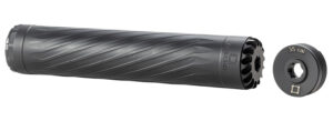 Anechoic X35LB Anechox 35L  35Cal/338Lapua/338/35Magnums Black Stainless Steel/Titanium 1 3/8"x24 w/ 1/2"x28 DTA