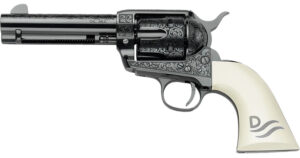 Pietta GW45RR434NMUI Great Western II Red River 45 Colt (Long Colt) 4.75" Ultra Ivory Engraved Grip
