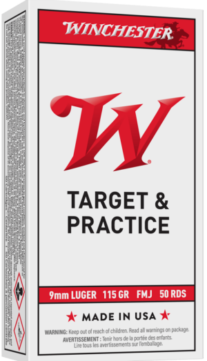 WINCHESTER USA 9MM 115GR FMJ 50RD BX 500RD CASE