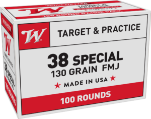 WINCHESTER USA 38SPL 130GR FMJ 100RD BX