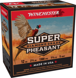 WINCHESTER SUPER PHEASANT DIAMOND GRADE 12 GA 2-3/4" #5 1-3/8 OZ 25 RD/BX 10 BX/CS