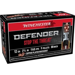 DEFENDER 12 GAUGE 2-3/4'' 9 PELLETS #00 BUCKSHOT 10/BOX