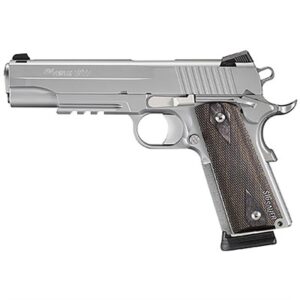 1911R 45 ACP 5'' BBL (2)8RD MAGS SAO STAINLESS/BLACKWOOD