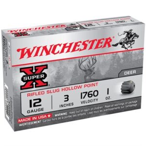 SUPER-X 12 GAUGE 3'' 1 OZ. RIFLED SLUG HOLLOW POINT 15/BOX
