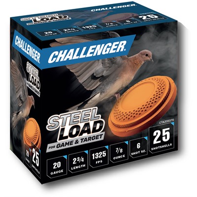 Challenger Ammo 20 Gauge Steel – 250rd