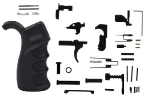 TacFire LPK02USAB Lower Parts Kit  AR-15 Black PGAR-B Grip Black
