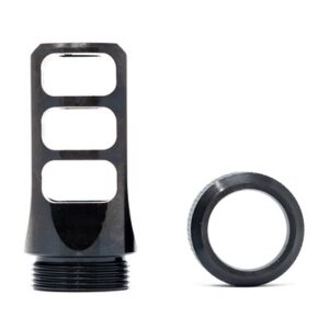 MUZZLOK 8.6 BLACKOUT 3-PORT MUZZLE BRAKE M18X1.5 THREADS BLK