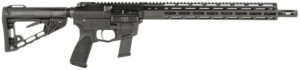Wilson Combat TRAR9GB91610 AR9G Carbine 9mm Luger 17+1 16" Black Match Grade Threaded Barrel, Black Armor-Tuff Aluminum Receiver, M-LOK Handguard, Black Synthetic Rogers Super-Stoc w/Cam-Lock Stock