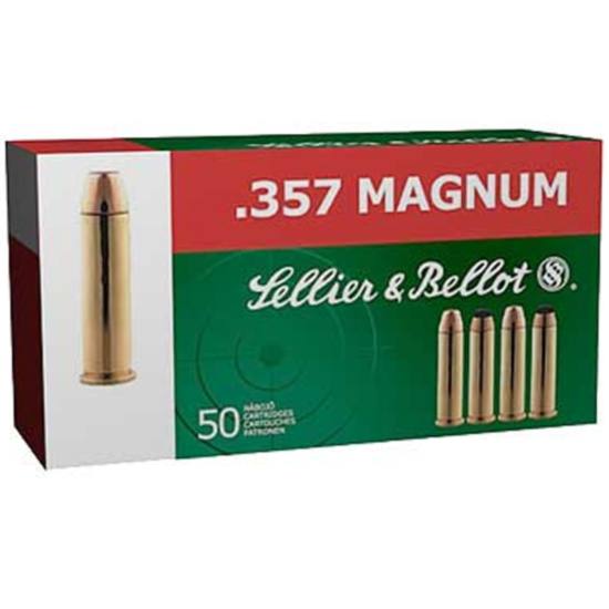 Sellier-Bellot .357 Magnum 158gr FMJ Brass – 50rd