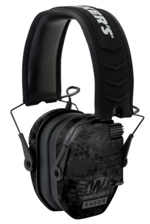 Walker's GWPRSEMYP Razor Slim Electronic Muff 23 dB,Over the Head, Typhoon Camo/Black Polymer