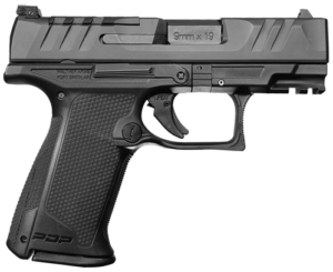 Walther, PDP F-Series, Striker Fired, Semi-automatic, Polymer Frame Pistol, Compact, 9MM, 3.5" Barrel, Matte Finish Black, Adjustable Rear Sight, Optics Ready, 15 Rounds, 2 Magazines