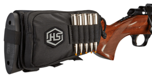 Hunters Specialties 01620 Buttstock Shell Holder With Pouch Holds 5 Cartridges Black Polyester