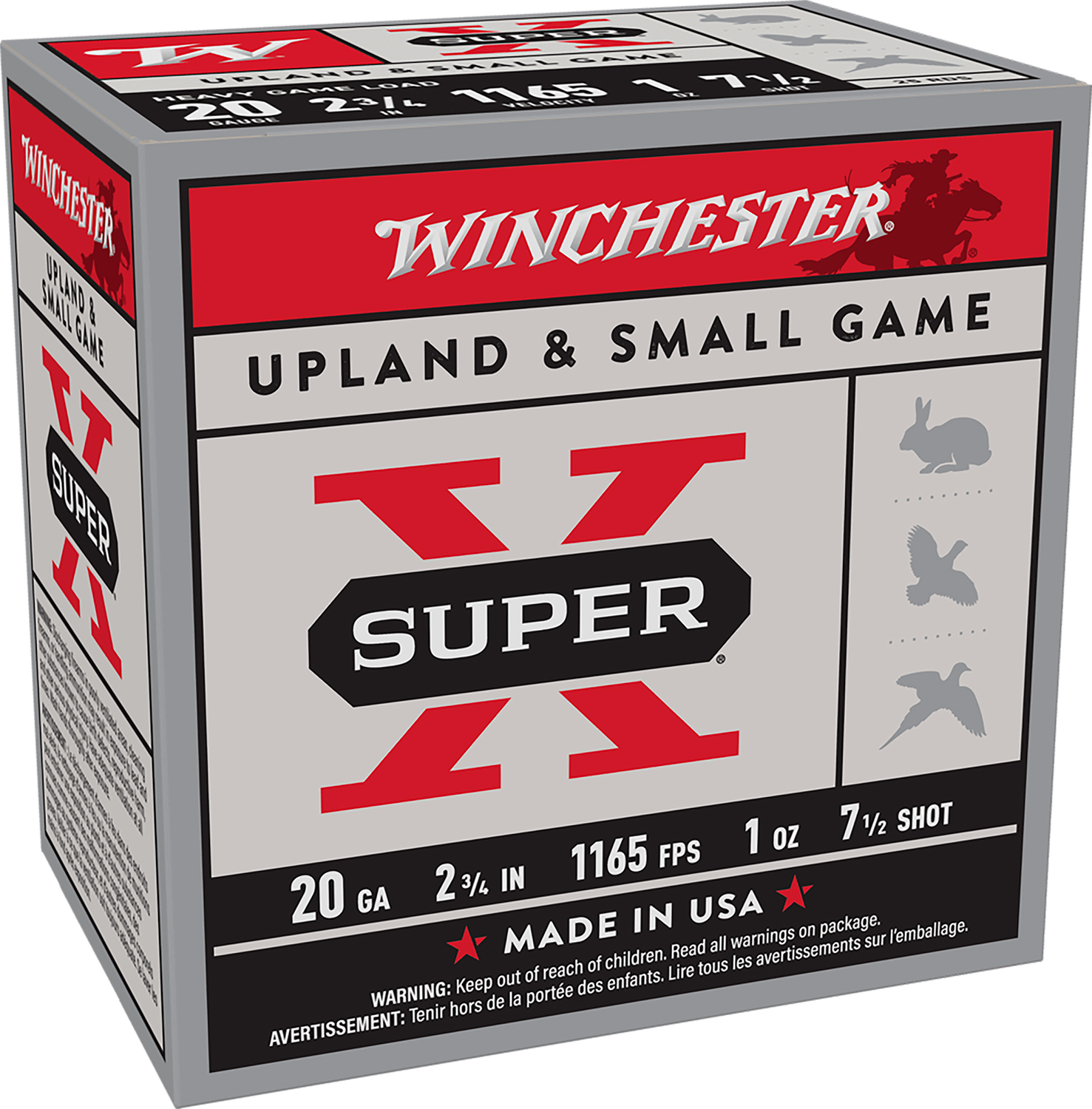 Winchester Ammo XU20H7 Super X Heavy Game Load 20Gauge 2.75" 1oz 7.5Shot 25 Per Box/10 Case