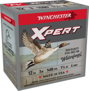 Winchester Ammo WEX123H4 Super X Xpert High Velocity 12Gauge 3" 1 1/4oz 4Shot 25 Per Box/10 Case