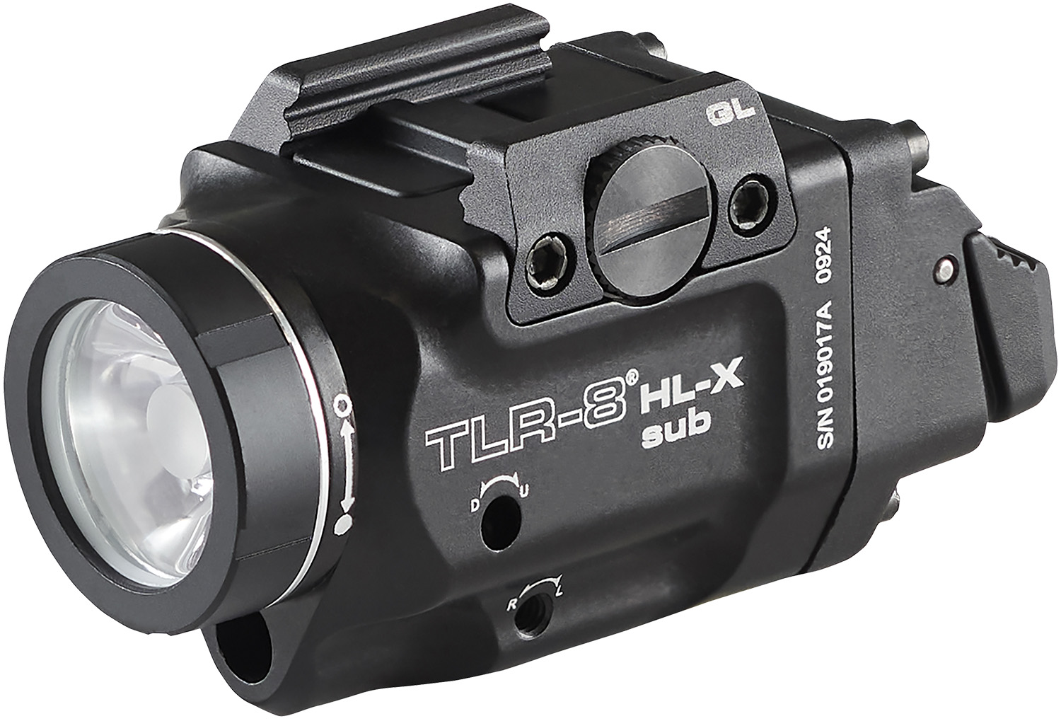 Streamlight, TLR-8 HL-X Sub USB, Weaponlight with Red Laser, 1,000 Lumens, Black, Fits GLOCK 43X/48 MOS, 43X/48 with Front Rail, Includes Mounting Kit with Key, Multi-Tool, (1) SL-B9 Battery Pack, and USB-C Cord