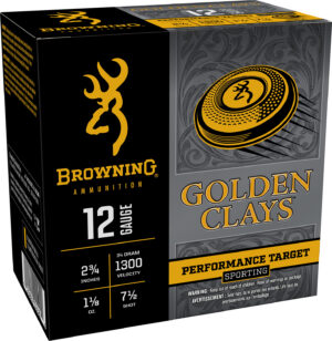 Browning Ammo BGC12SC7 Golden Clays 12Gauge 2.75" 1 1/8oz 7.5Shot 25 Per Box/10 Case