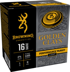 Browning Ammo BGC168 Golden Clays 16Gauge 2.75" 1oz 8Shot 25 Per Box/10 Case