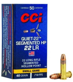 CCI 22 LR 40GR SEGMENTED HP "QUIET 22" 50 RD/BX 100 BX/CS