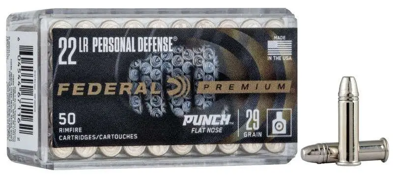 FEDERAL 22 LR PUNCH 29GR FN "PERSONAL DEFENSE" 50 RD/BX 100 BX/CS