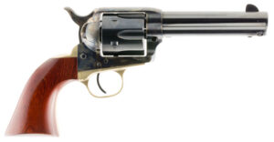 Taylors & Company 550526 Ranch Hand  357 Mag Caliber with 4.75" Blued Finish Barrel, 6rd Capacity Blued Finish Cylinder, Color Case Hardened Finish Steel Frame & Walnut Grip