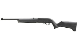 Ruger, 10/22, Semi-automatic Rifle, 22 LR, 18.5" Cold Hammer Forged Barrel, Satin Finish, Black, Black Magpul MOE X-22 Stock, Adjustable Rear Sight, Gold Bead Front Sight, 10 Rounds, 1 Magazine