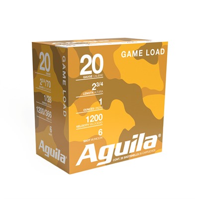 HIGH VELOCITY GAME LOAD 20 GAUGE 2-3/4” 1OZ #6 SHOT 25/BOX