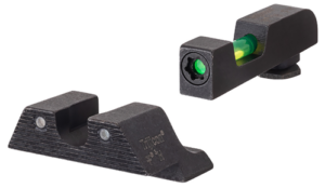 Trijicon 601104 DI Night Sight Set Green/Tritium/Fiber Optic Front Sight-Green Tritium Black Outline Rear Sight Glock 20/21 Large Frame