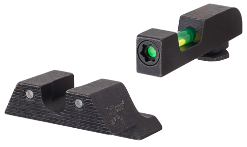 Trijicon 601106 DI Night Sight Set Green Tritium/Fiber Optic/Black Outline Front, Green Tritium Rear, Black Frame, Fits Glock 42/43/43X/48 Excludes MOS