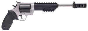 Taurus 2460105RH Raging Hunter 460 S&W Mag 5rd 10.50" Matte Black Oxide Barrel & Cylinder Matte Stainless Steel Frame Black Rubber with Integrated Cushion Insert Grip