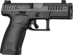 CZ, P-10 C OR Ported, Semi-automatic, Double Action/Single Action, Polymer Frame Pistol, Compact, 9MM, 4" Ported Barrel, Integrated Compensator, Black, Optics Ready Slide, Contrast Luminescent 3 Dot Sights, Trigger Safety, 15 Rounds, 2 Magazines
