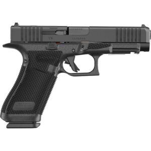 Glock 17 Gen 6, Striker Fired, Semi-automatic, Polymer Frame Pistol, Full Size, 9MM, 4.49" Barrel, DLC Finish, Fixed Sights, Optics Ready System, 17 Rounds, 3 Magazines