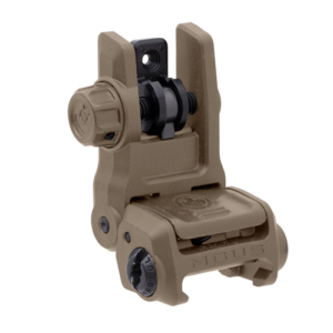 Magpul MAG1167-FDE MBUS 3 Sight Rear Flat Dark Earth Flip Up for AR-15, AR-10, M4, M16