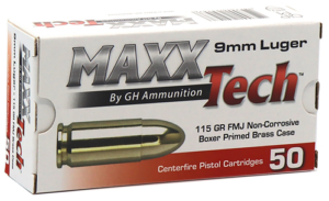 MaxxTech Tulammo 9mm Luger 115 Gr FMJ