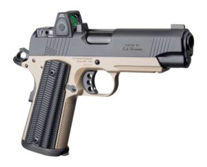 Ed Brown Special Forces Commander SOCOM w/Optic 45 ACP 7+1 4.25" Black Nitride Barrel, Black Gen4 Stainless Steel Serrated w/Optic Slide, Flat Dark Earth Gen4 Stainless Steel Frame w/Accessory Rail,