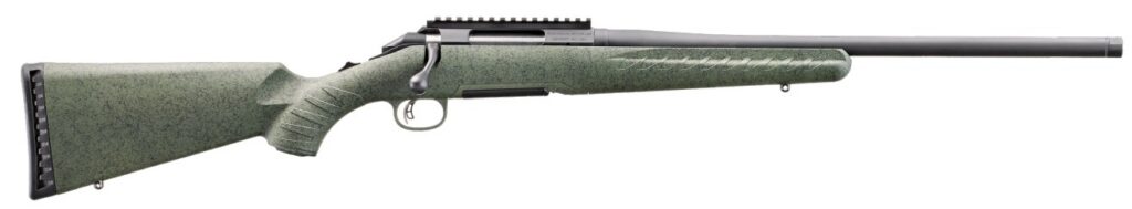 Glenfield 52001 Model A Full Size 308 Win 4+1 20" Matte Black Threaded Barrel, Matte Black Alloy Steel Receiver w/Picatinny Rail, Moss Green Splatter Fixed Synthetic Stock, Thread Protector