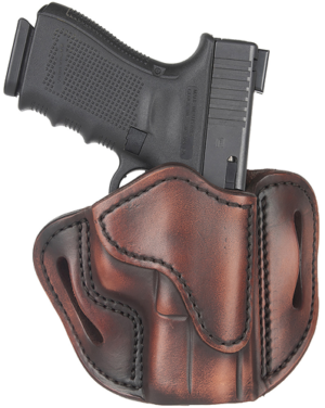 1791, BH2.1 Optic Ready, OWB Belt Holster, Fits Optic Ready 4" Barrel Semi-Automatic Pistols, Matte Finish, Vintage Leather, Right Hand