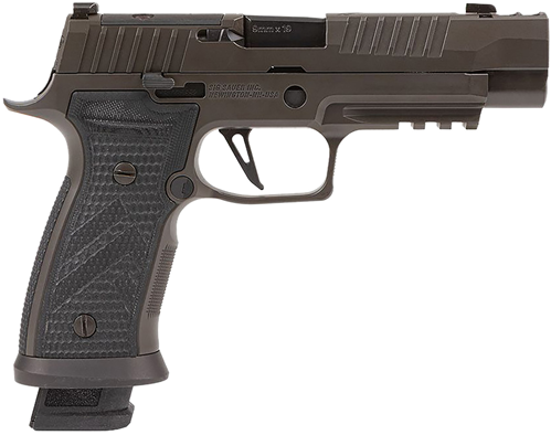 Sig Sauer 320AXGF9LEGION P320 AXG Legion Full Size 9mm Luger 21+1 3.90" Black Carbon Steel Barrel, Legion Gray Cerakote Optic Ready/Ported/Serrated Slide & Polymer Frame w/Picatinny Rail, Legion Gray AXG G10 Grips