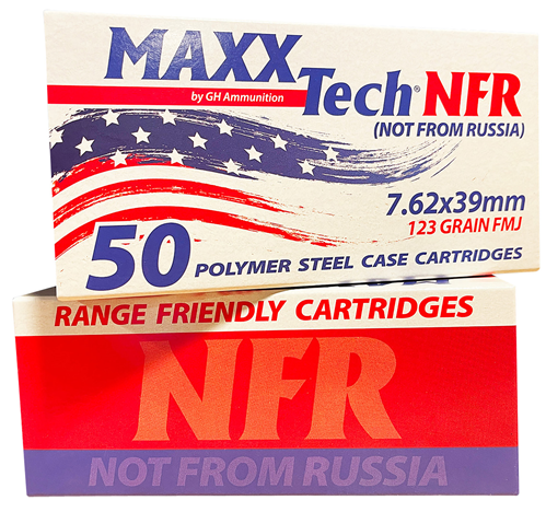 MaxxTech MTNFR762 7.62x39mm 123 gr Full Metal Jacket 50 Per Box/ 10 Case